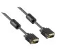 Preview: DINIC S-VGA Monitorkabel, DB15 Stecker auf Stecker, vergoldete Kontakte, 2-fach geschirmt, Ferritkerne, Länge 2,00m, DINIC Box